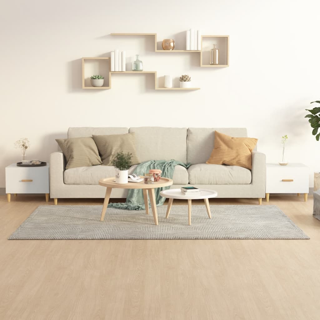 Coffee Tables 2 pcs. White 50x50x40 cm Wood Material
