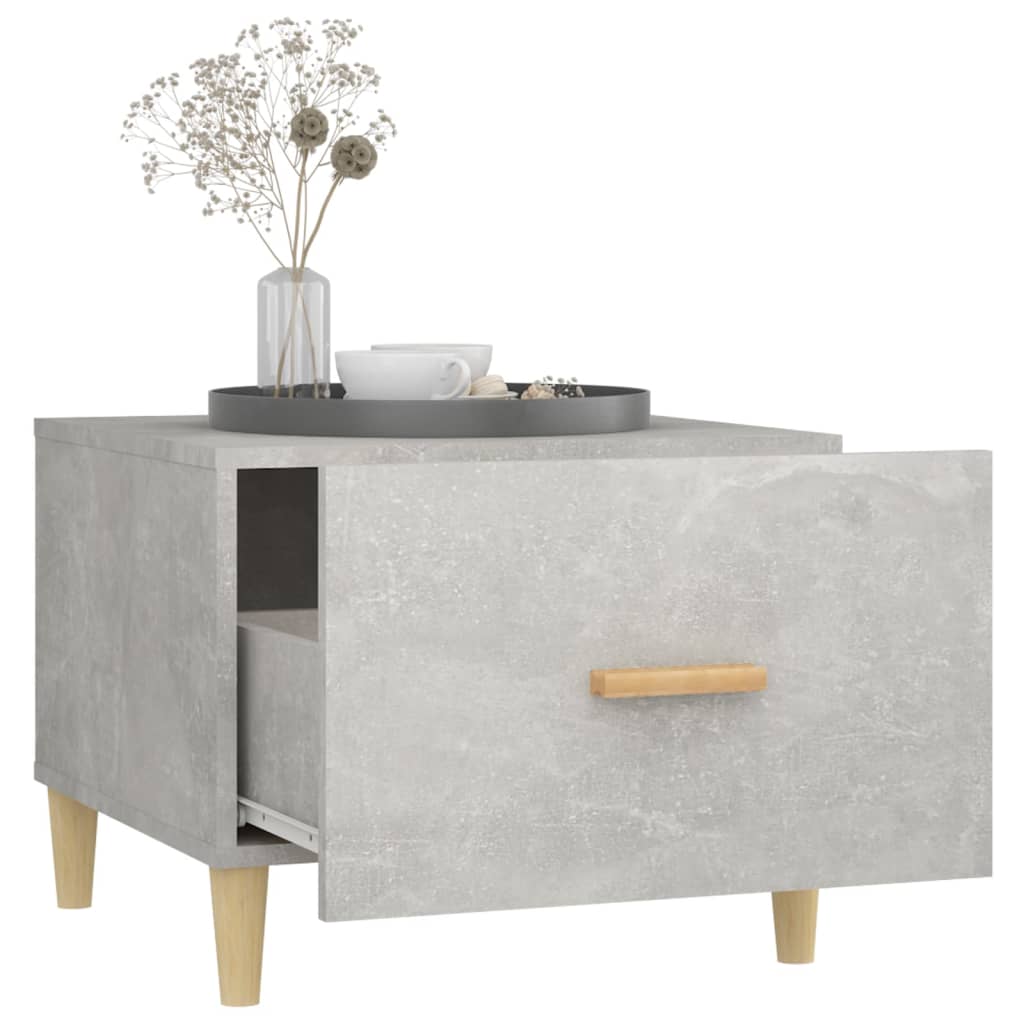 Table basse gris béton 50x50x40 m en bois