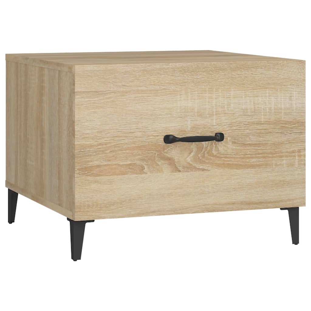 Tables basses avec pieds en métal 2 pcs. Chêne Sonoma 50x50x40 cm