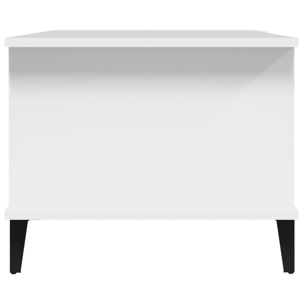 Table basse blanche 90x50x40 cm en bois