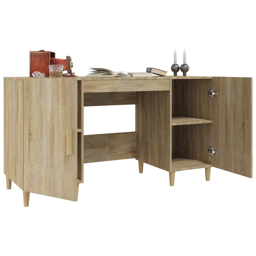 Desk Sonoma Oak 140x50x75 cm Wood Material