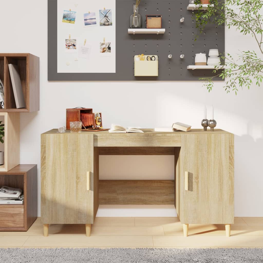 Desk Sonoma Oak 140x50x75 cm Wood Material