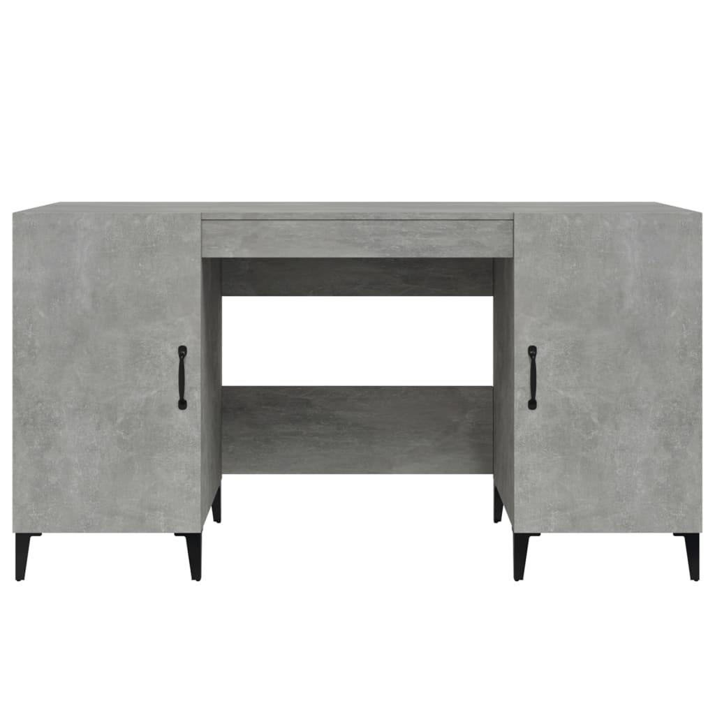Desk Concrete Grey 140x50x75 cm Wood Material