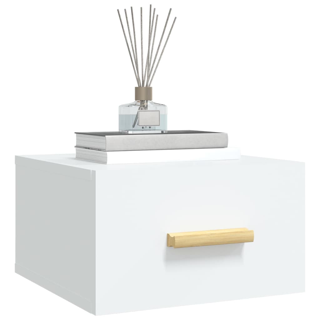 Wall Bedside Tables 2 pcs. White 35x35x20 cm