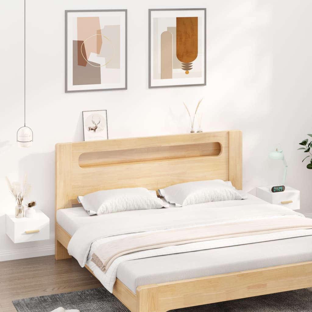 Wall Bedside Tables 2 pcs. White 35x35x20 cm