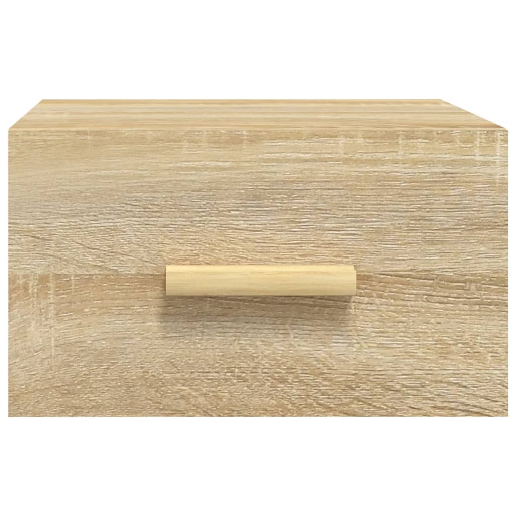 Wall-mounted bedside tables 2 pieces Sonoma oak 35x35x20 cm