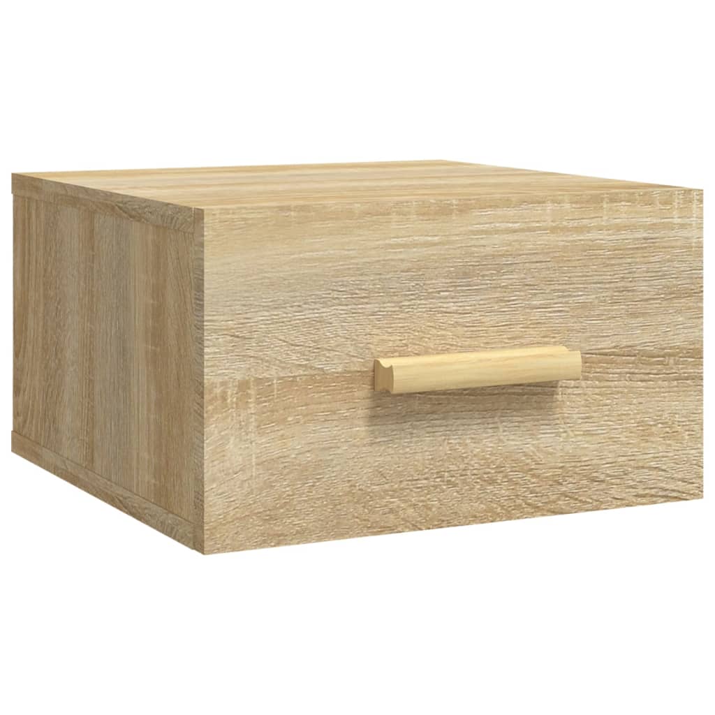 Wall-mounted bedside tables 2 pieces Sonoma oak 35x35x20 cm