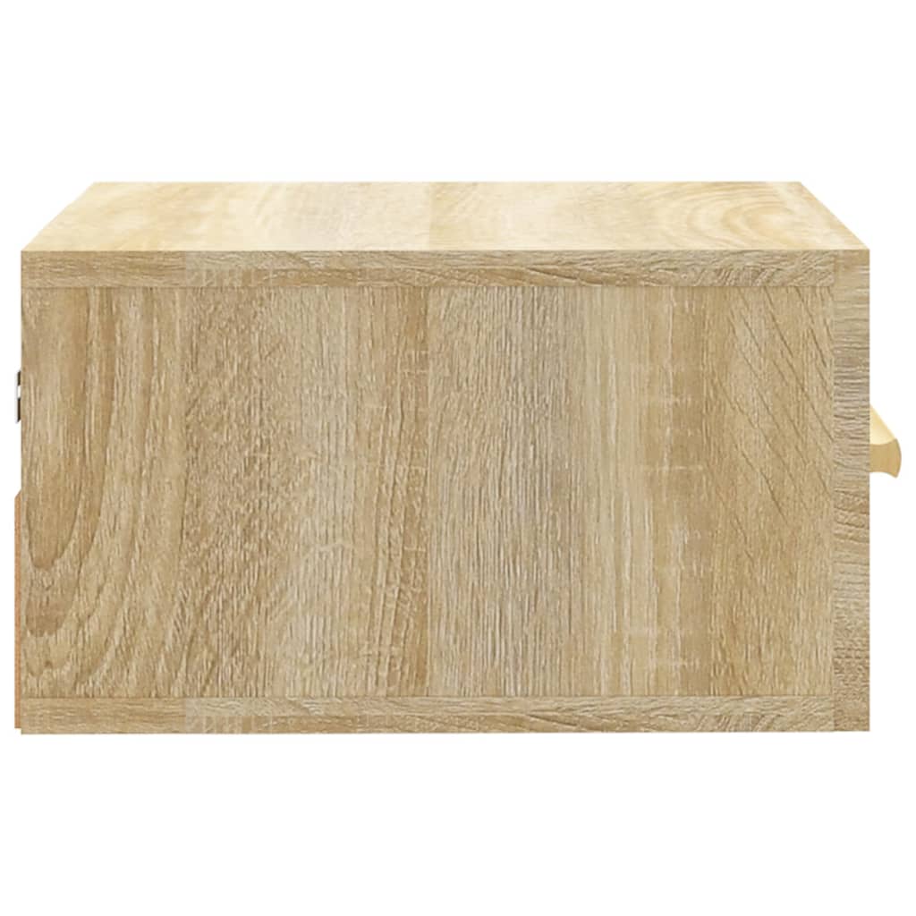 Wall-mounted bedside tables 2 pieces Sonoma oak 35x35x20 cm