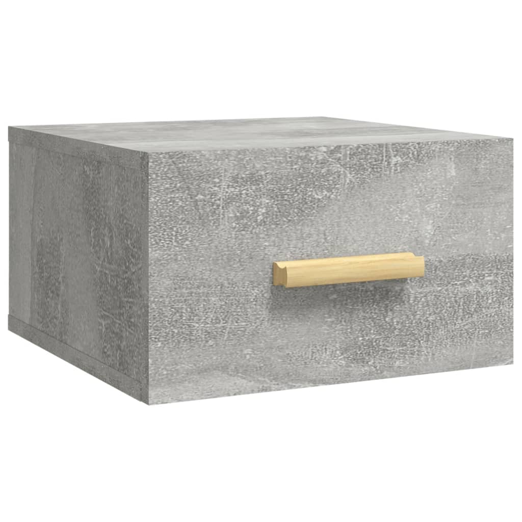 Wall-mounted bedside tables 2 pcs. Concrete grey 35x35x20 cm