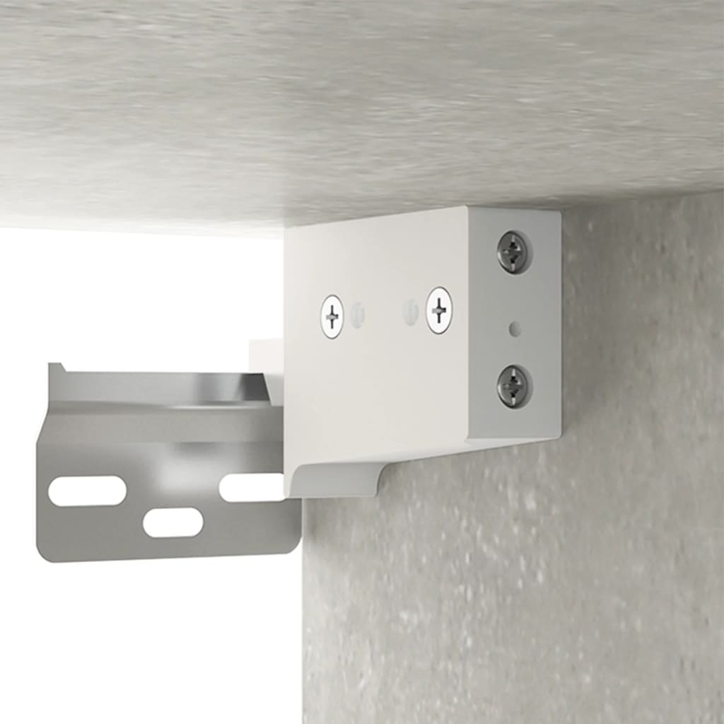 Wall-mounted bedside tables 2 pcs. Concrete grey 35x35x20 cm