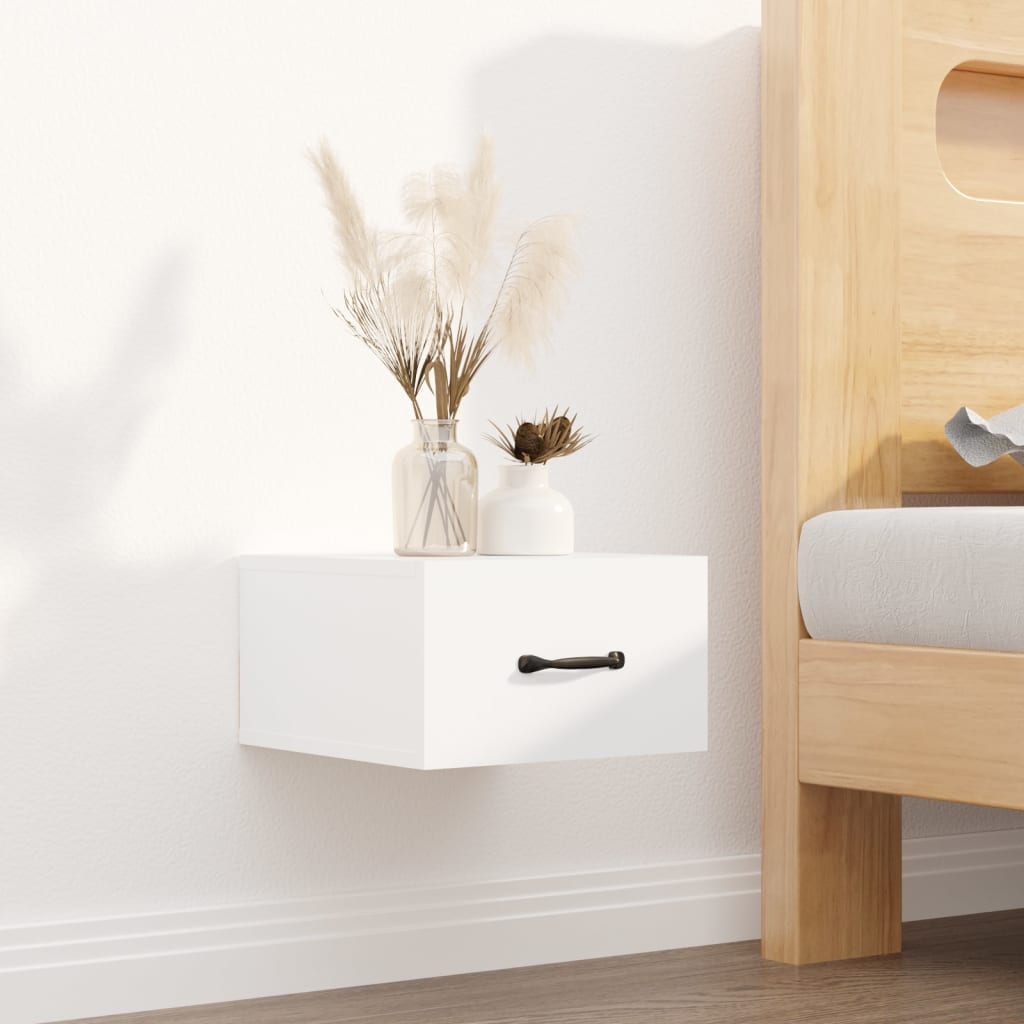 Wall Bedside Tables 2 pcs. White 35x35x20 cm