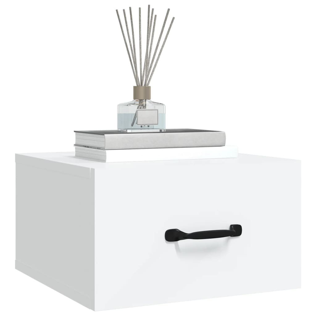 Wall Bedside Tables 2 pcs. White 35x35x20 cm
