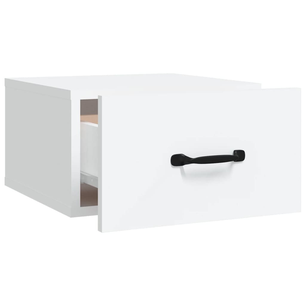Wall Bedside Tables 2 pcs. White 35x35x20 cm