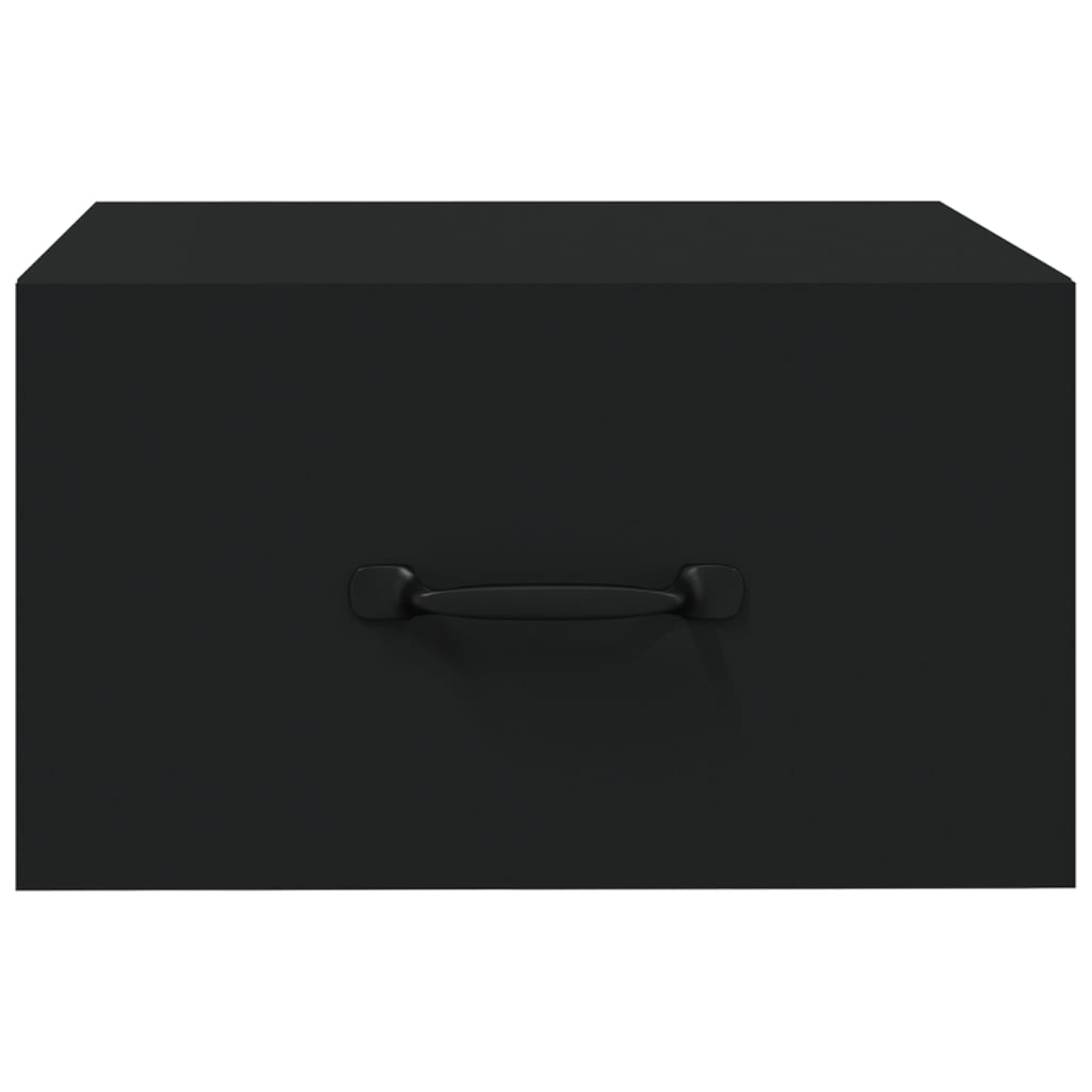 Wall Bedside Tables 2 pcs. Black 35x35x20 cm