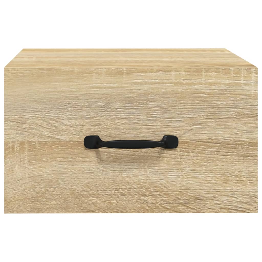 Wall-mounted bedside tables 2 pieces Sonoma oak 35x35x20 cm