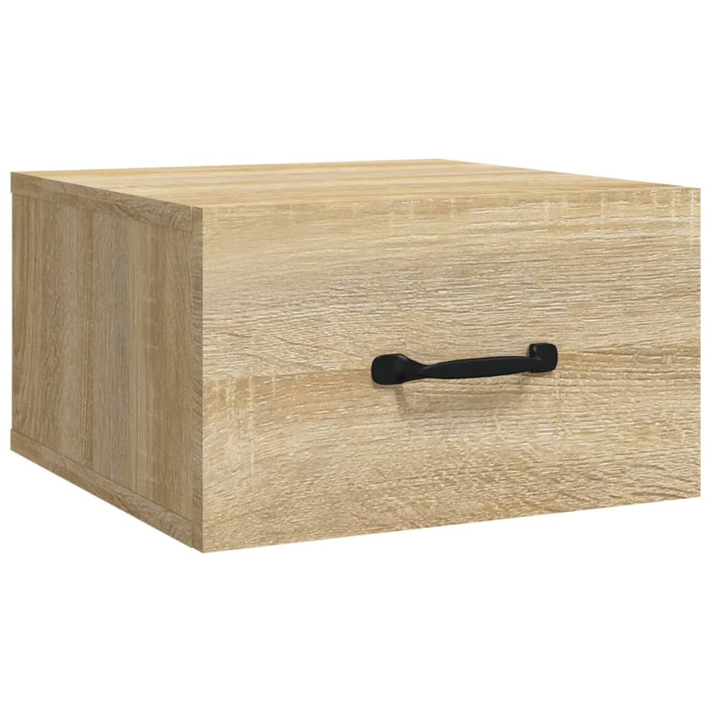 Wall-mounted bedside tables 2 pieces Sonoma oak 35x35x20 cm
