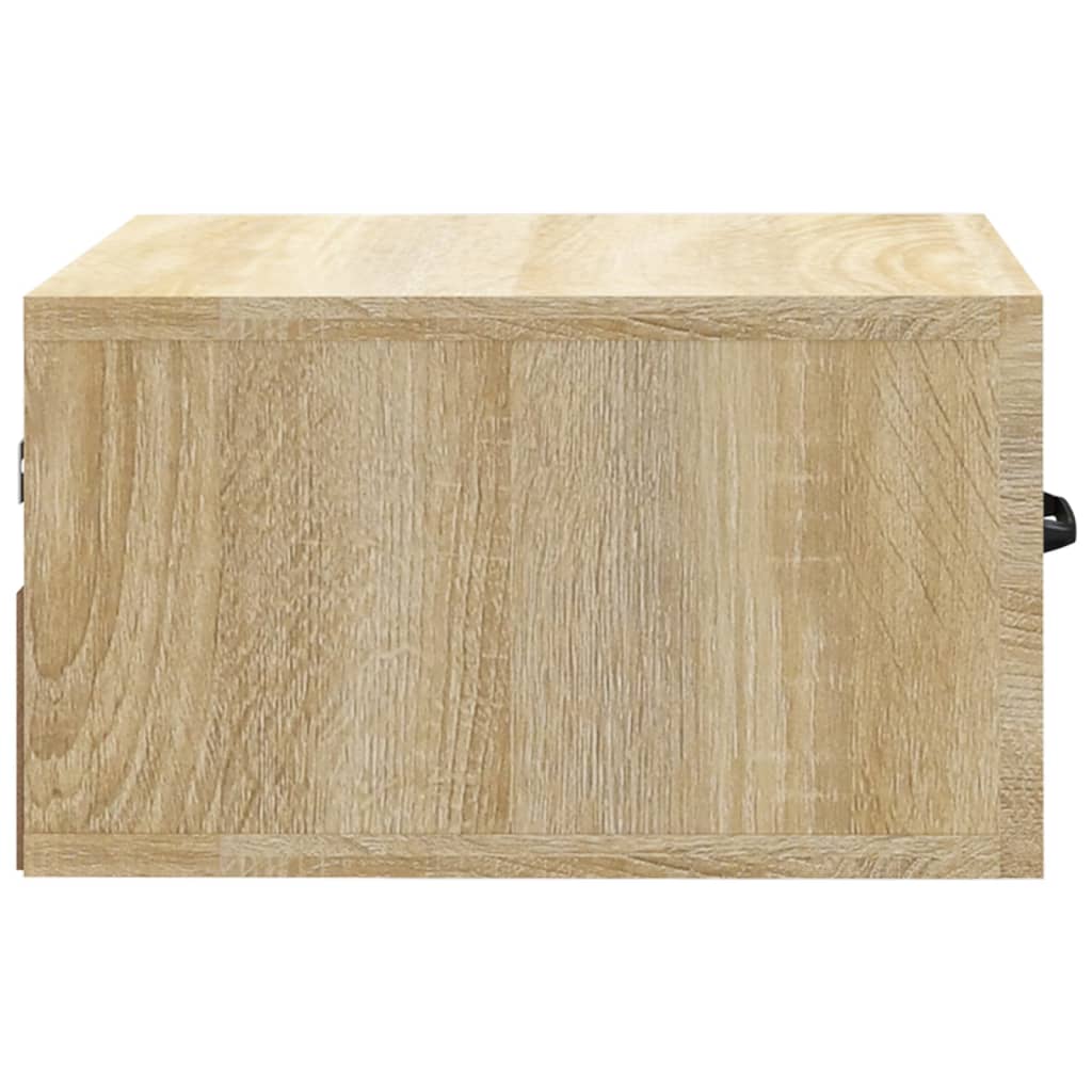 Wall-mounted bedside tables 2 pieces Sonoma oak 35x35x20 cm