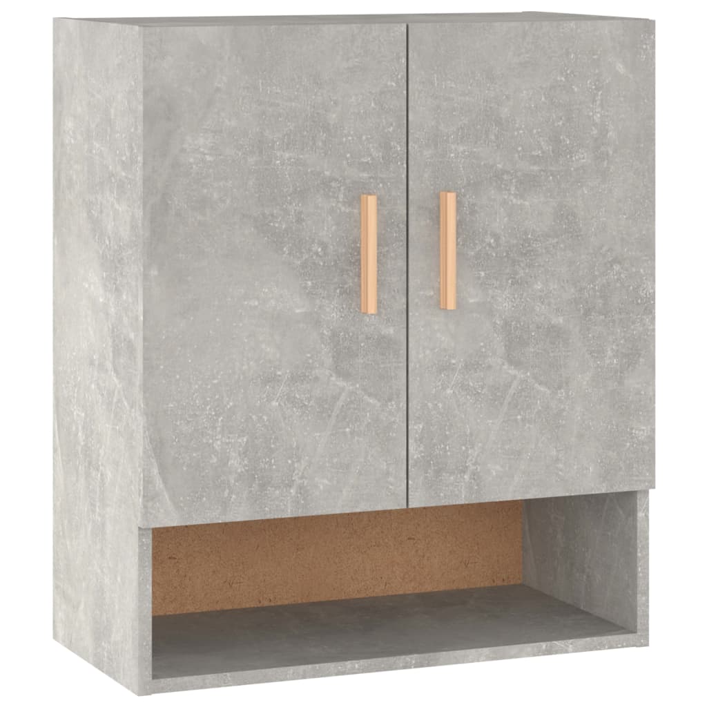 Armoire murale gris béton 60x31x70 cm en bois