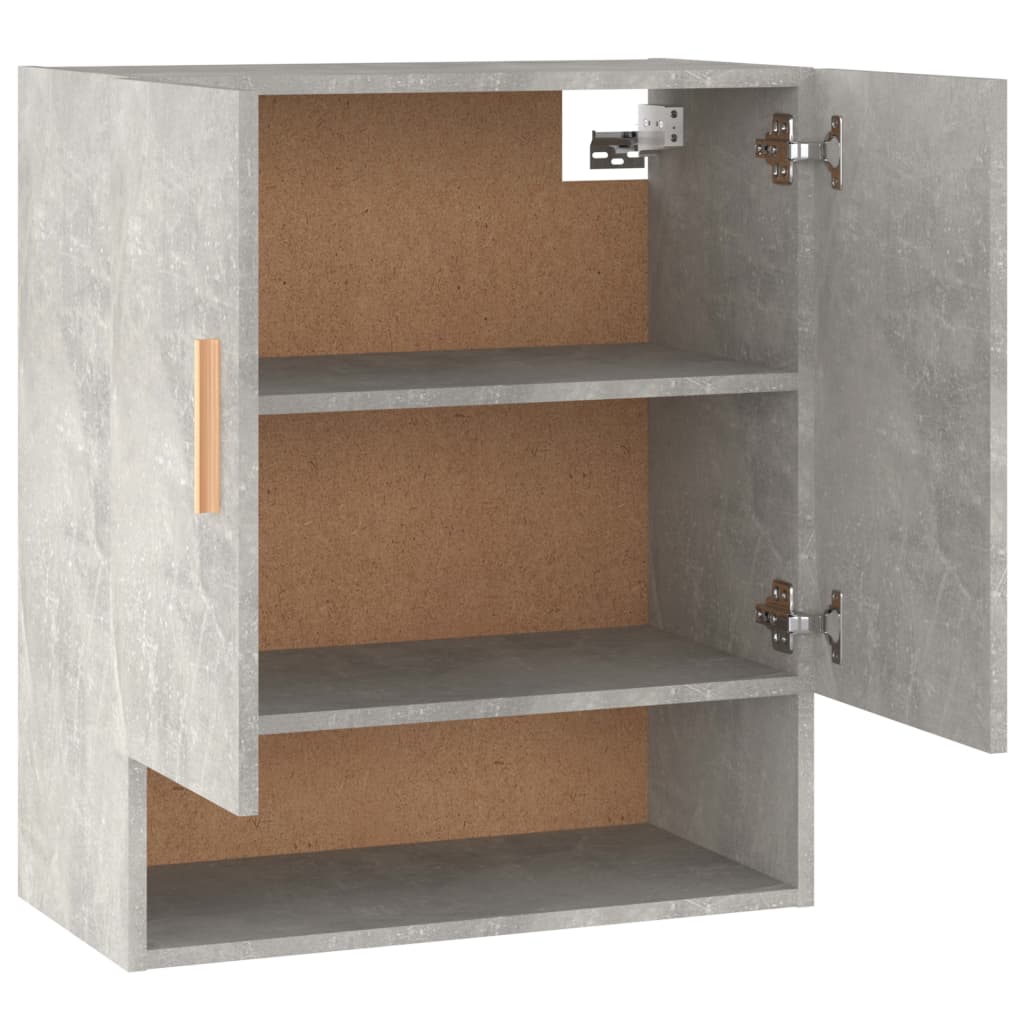 Armoire murale gris béton 60x31x70 cm en bois