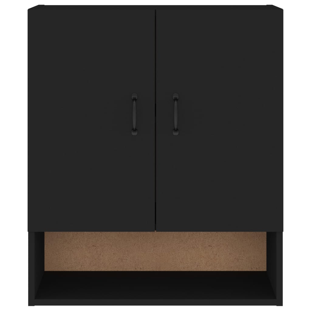Wall Cabinet Black 60x31x70 cm Wood Material