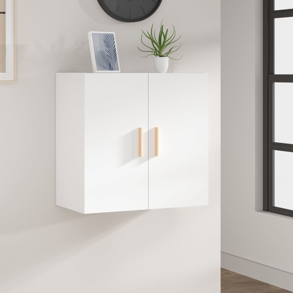 Wall Cabinet White 60x30x60 cm Wood Material
