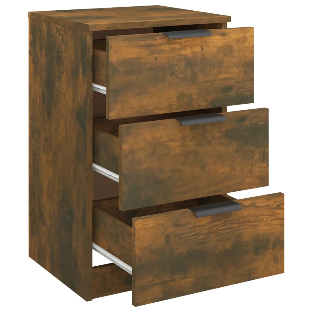 Bedside table smoked oak 40x36x65 cm