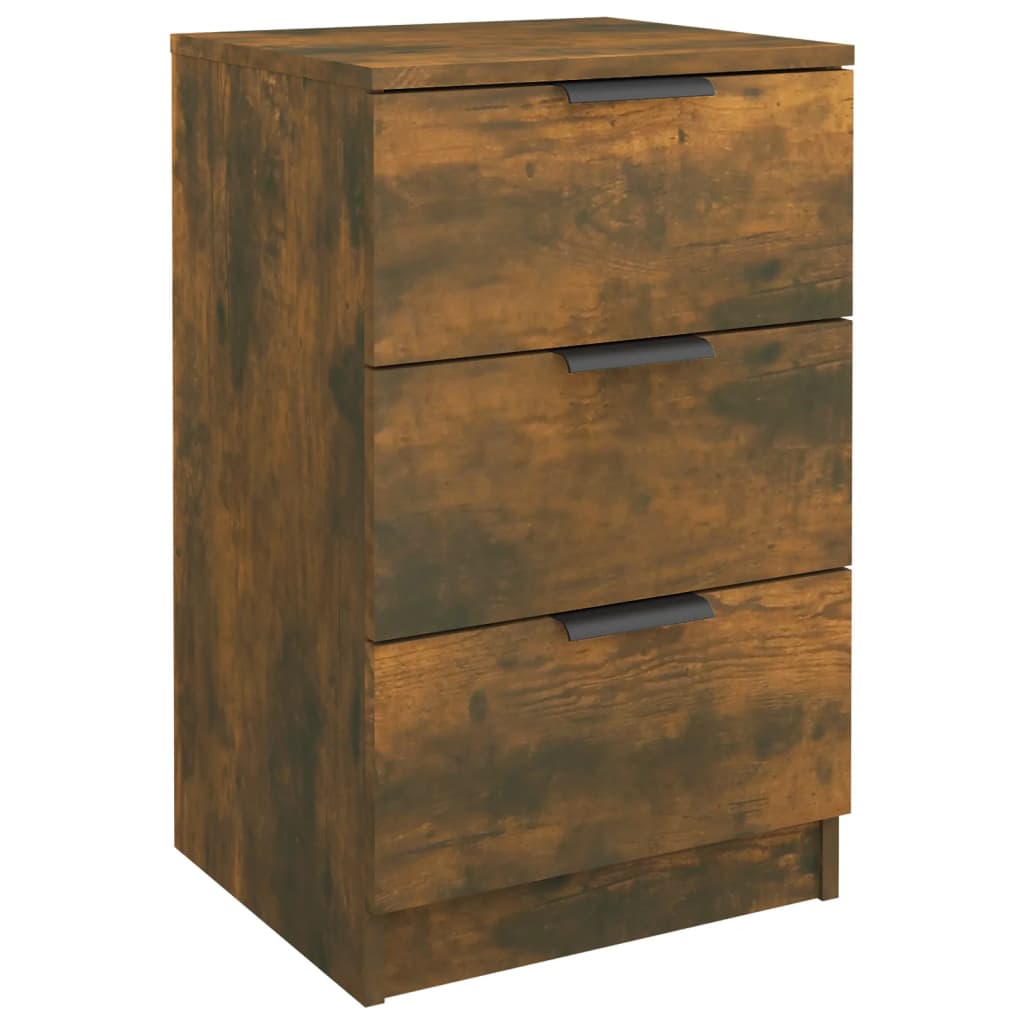 Tables de chevet 2 pcs. chêne fumé 40x36x65 cm