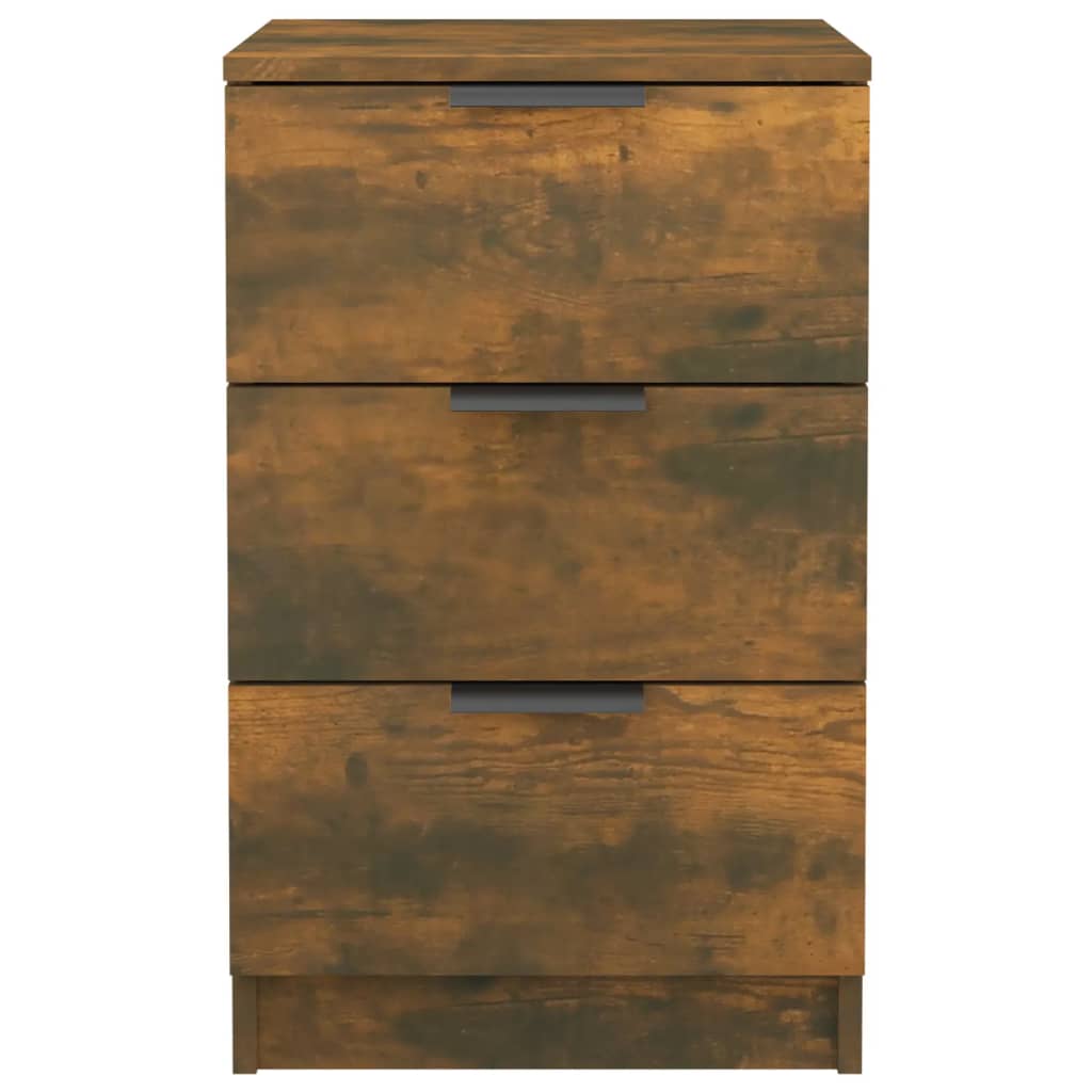 Tables de chevet 2 pcs. chêne fumé 40x36x65 cm