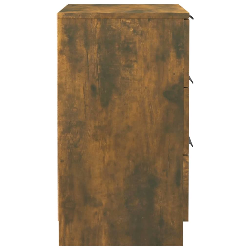 Tables de chevet 2 pcs. chêne fumé 40x36x65 cm