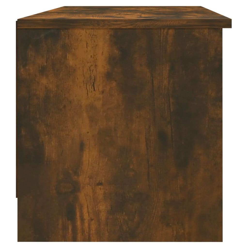 Meuble TV en chêne fumé 102x35,5x36,5 cm matériau à base de bois