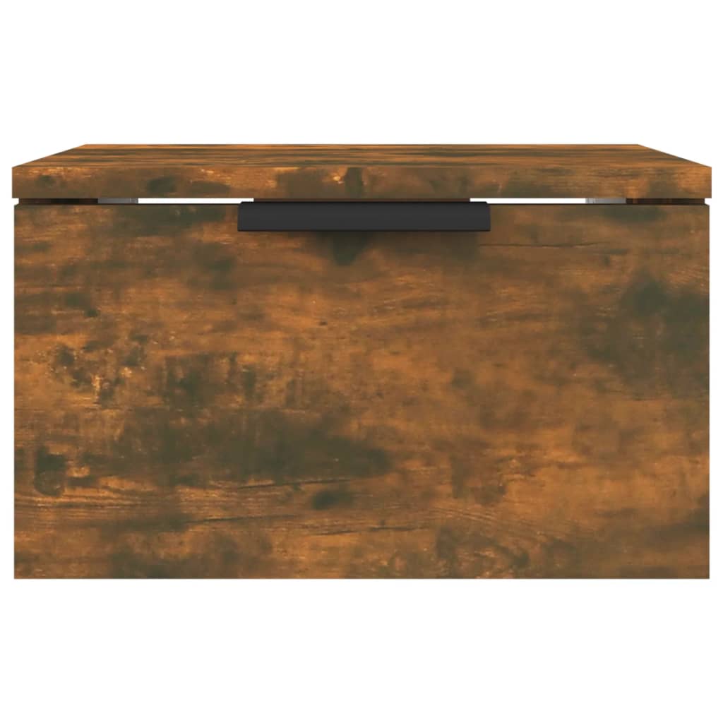 Wall-mounted bedside table smoked oak 34x30x20 cm