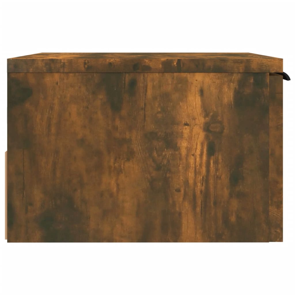 Wall-mounted bedside table smoked oak 34x30x20 cm