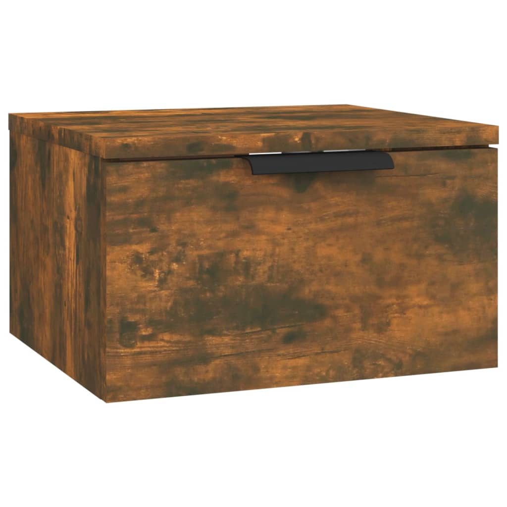 Wall-mounted bedside tables 2 pcs. Smoked oak 34x30x20 cm