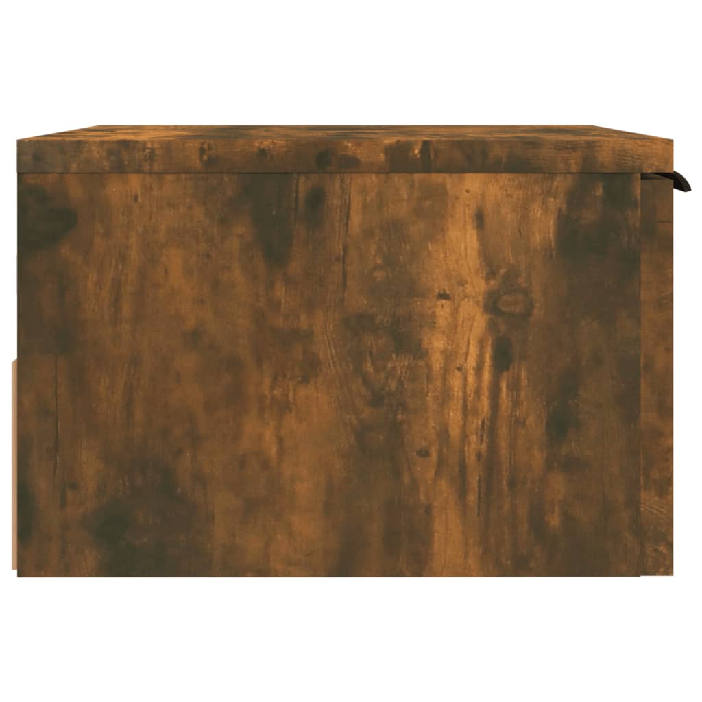 Wall-mounted bedside tables 2 pcs. Smoked oak 34x30x20 cm