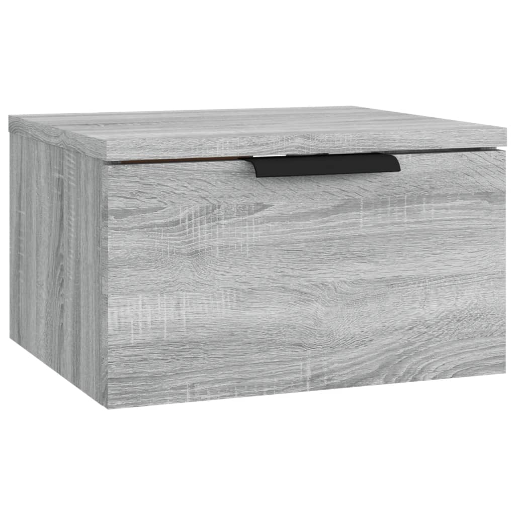Wall Bedside Tables 2 pcs. Gray Sonoma 34x30x20 cm