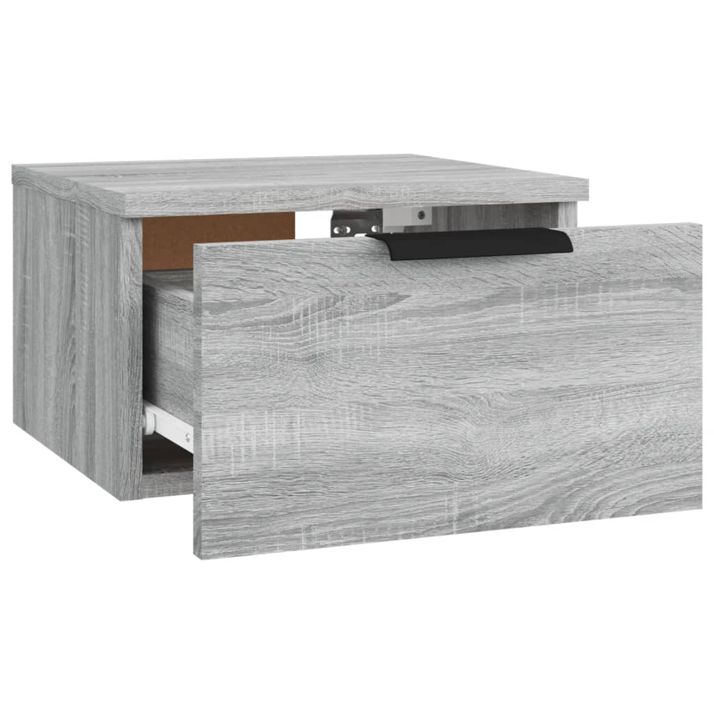 Wall Bedside Tables 2 pcs. Gray Sonoma 34x30x20 cm