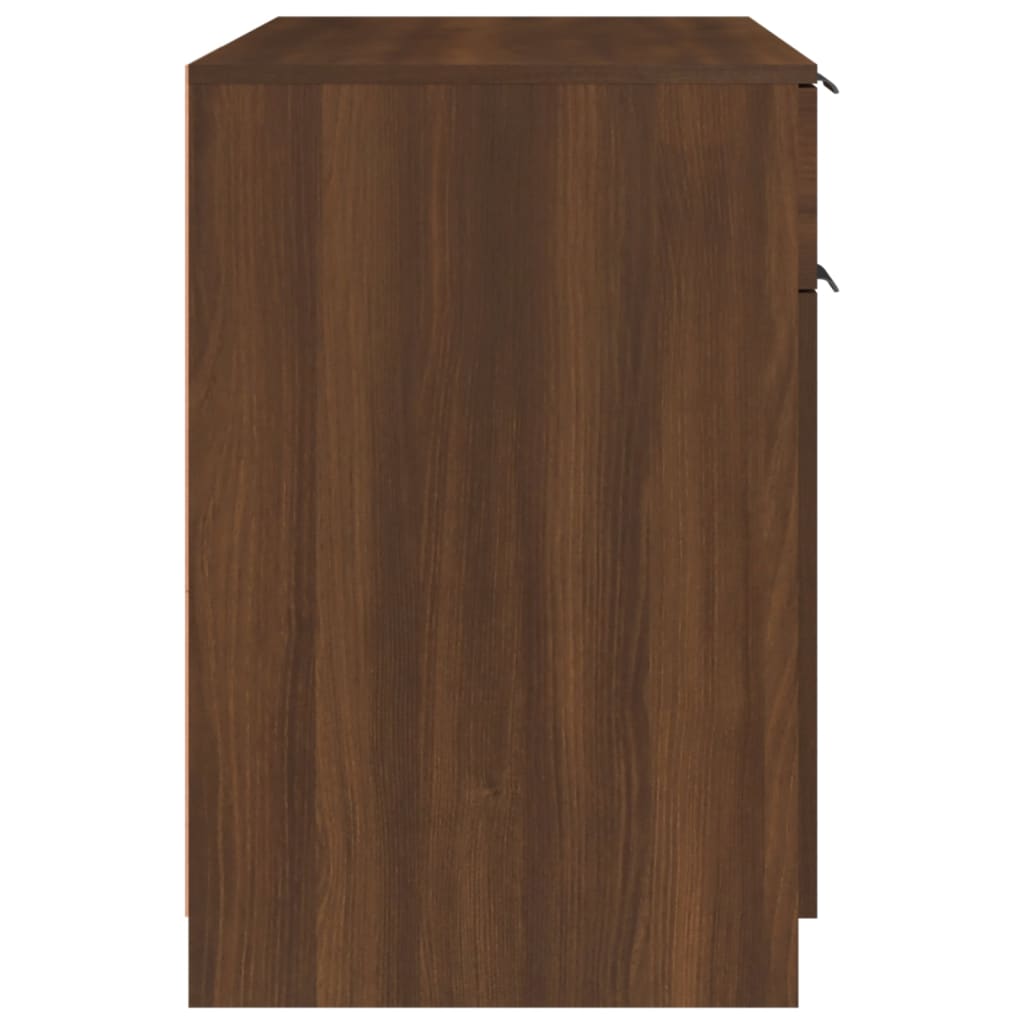 Desk Brown Oak Look 100x50x75 cm Wood Material