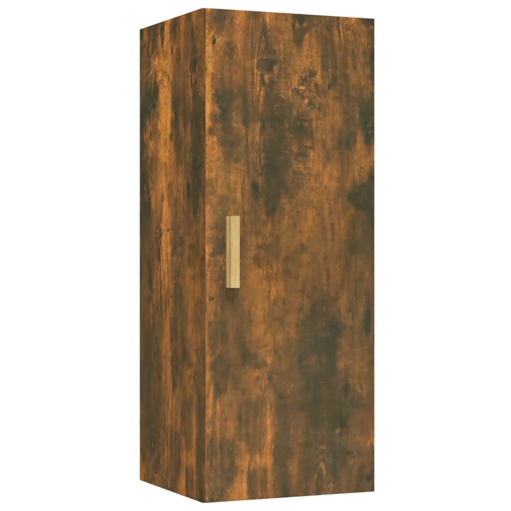 Armoire murale chêne fumé 34,5x34x90 cm matériau bois
