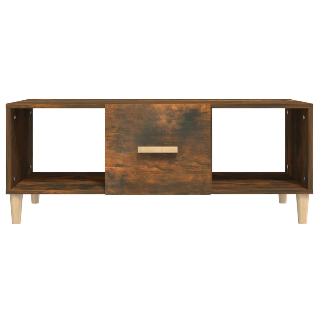 Coffee table smoked oak 102x50x40 cm wood material