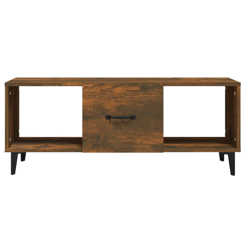 Coffee table smoked oak 102x50x40 cm wood material