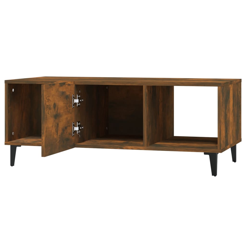 Coffee table smoked oak 102x50x40 cm wood material