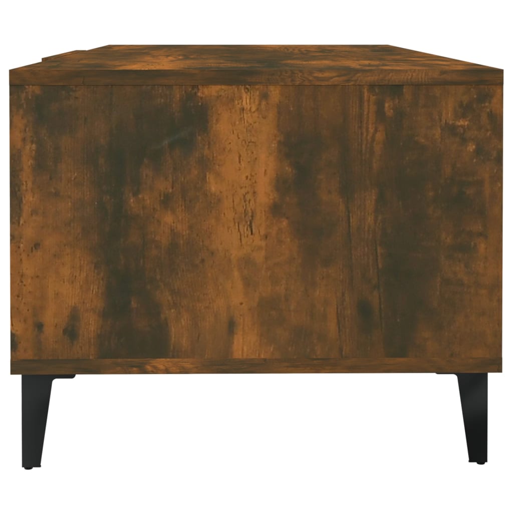 Coffee table smoked oak 102x50x40 cm wood material