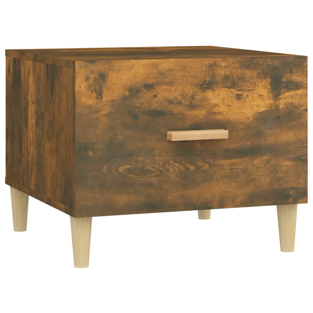 Coffee table smoked oak 50x50x40 cm wood material
