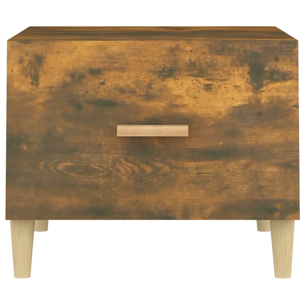 Coffee table smoked oak 50x50x40 cm wood material
