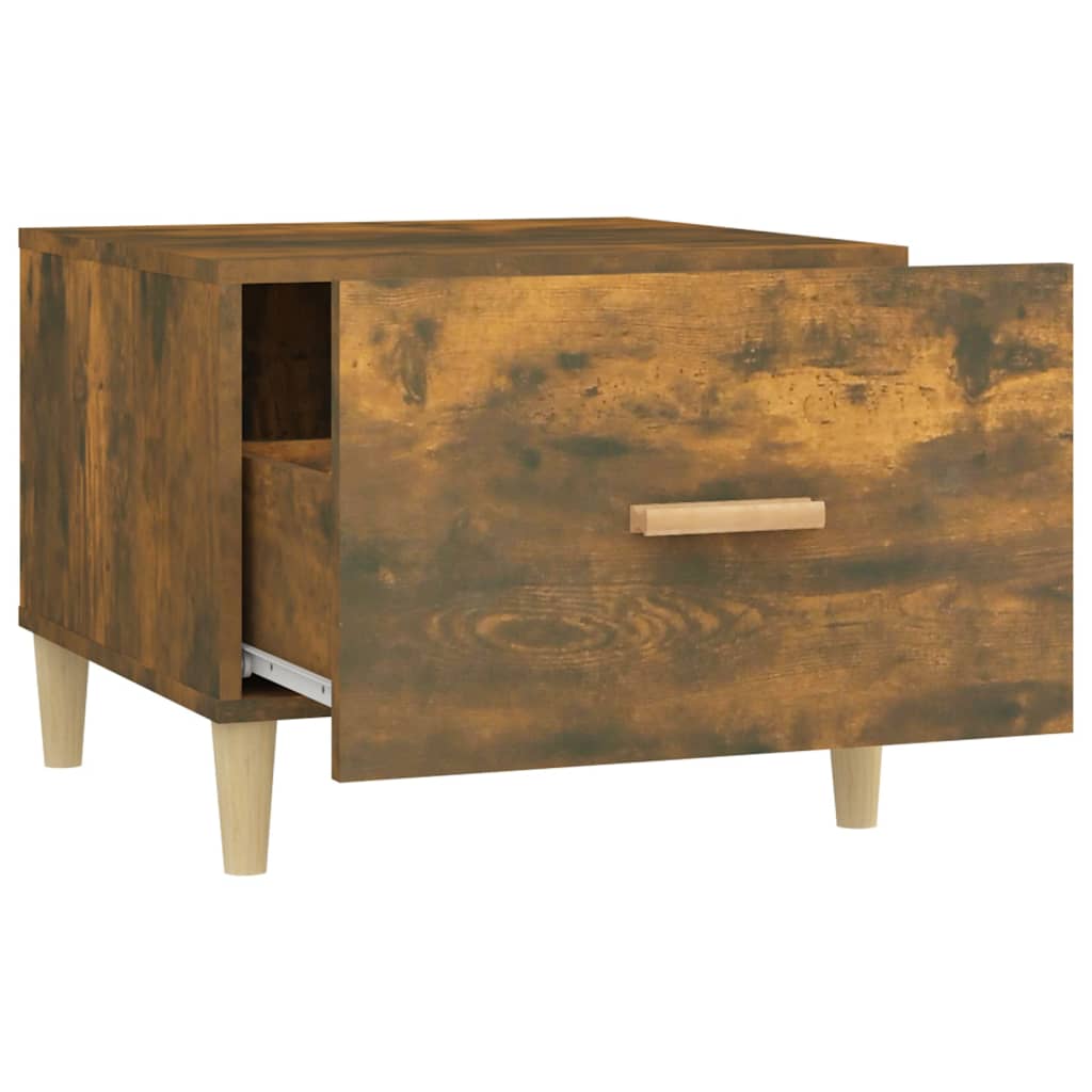 Coffee table smoked oak 50x50x40 cm wood material