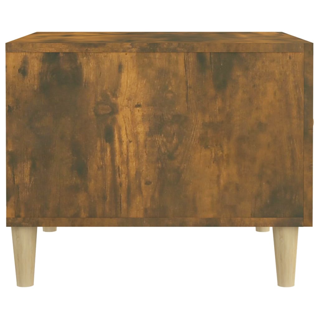 Coffee table smoked oak 50x50x40 cm wood material