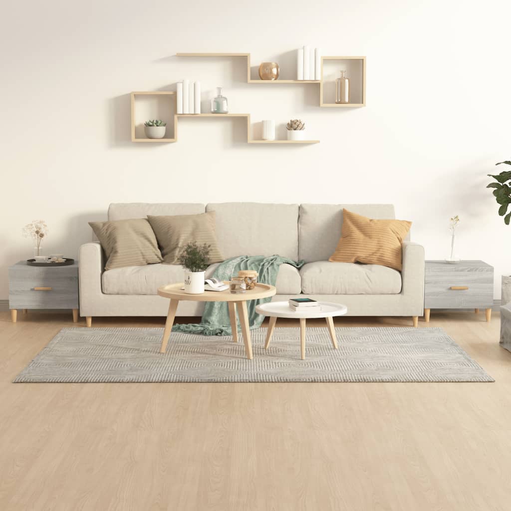 Coffee Tables 2 pcs. Gray Sonoma 50x50x40 cm Wood Material