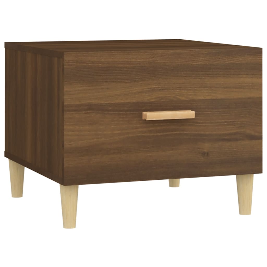 Coffee tables 2 pcs. Brown oak look 50x50x40 cm wood material
