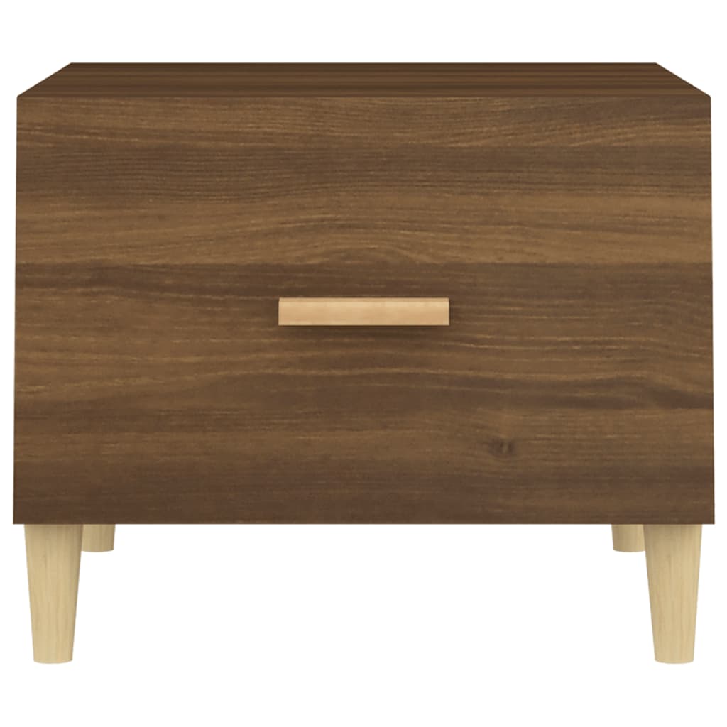 Coffee tables 2 pcs. Brown oak look 50x50x40 cm wood material