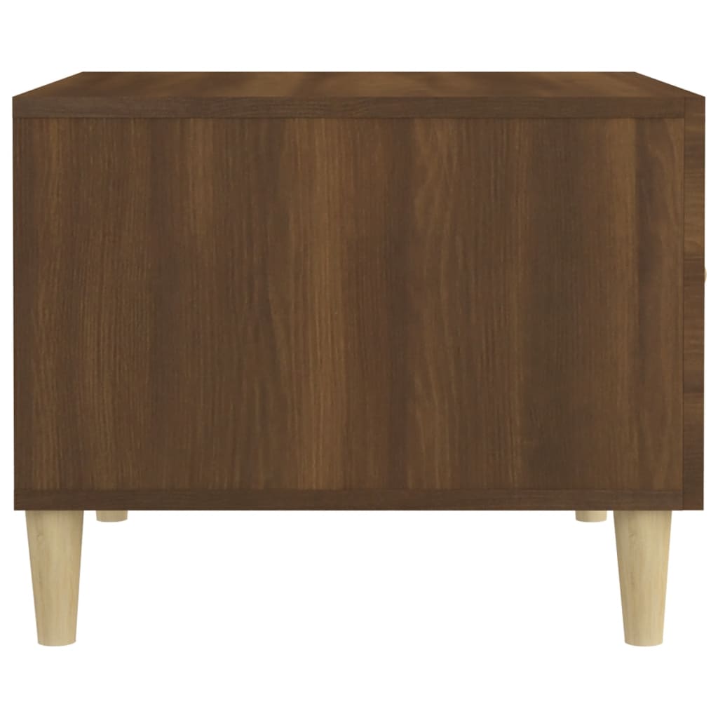 Coffee tables 2 pcs. Brown oak look 50x50x40 cm wood material